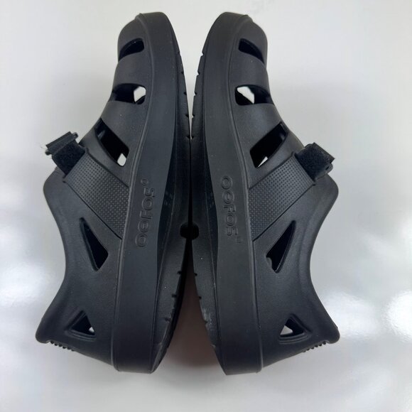 Oofos OOcandoo Recovery Sandal Unisex M6 W8 Black Comfort Orthotic Slip On - Picture 4 of 10